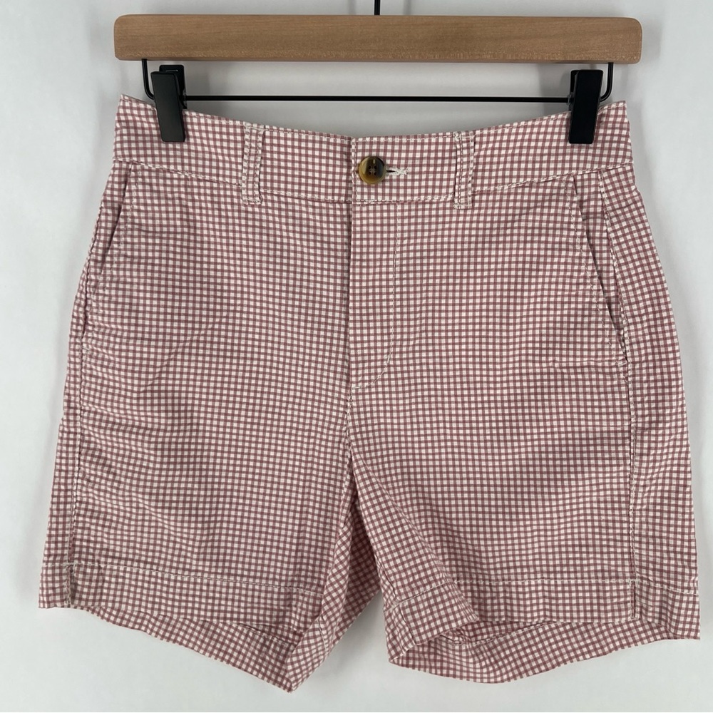 Old Navy Everyday Short Size 0 High Rise Stretch Cotton Gingham Check Midi